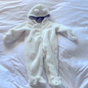 Fleece Bunting Bear Suit with Mittens